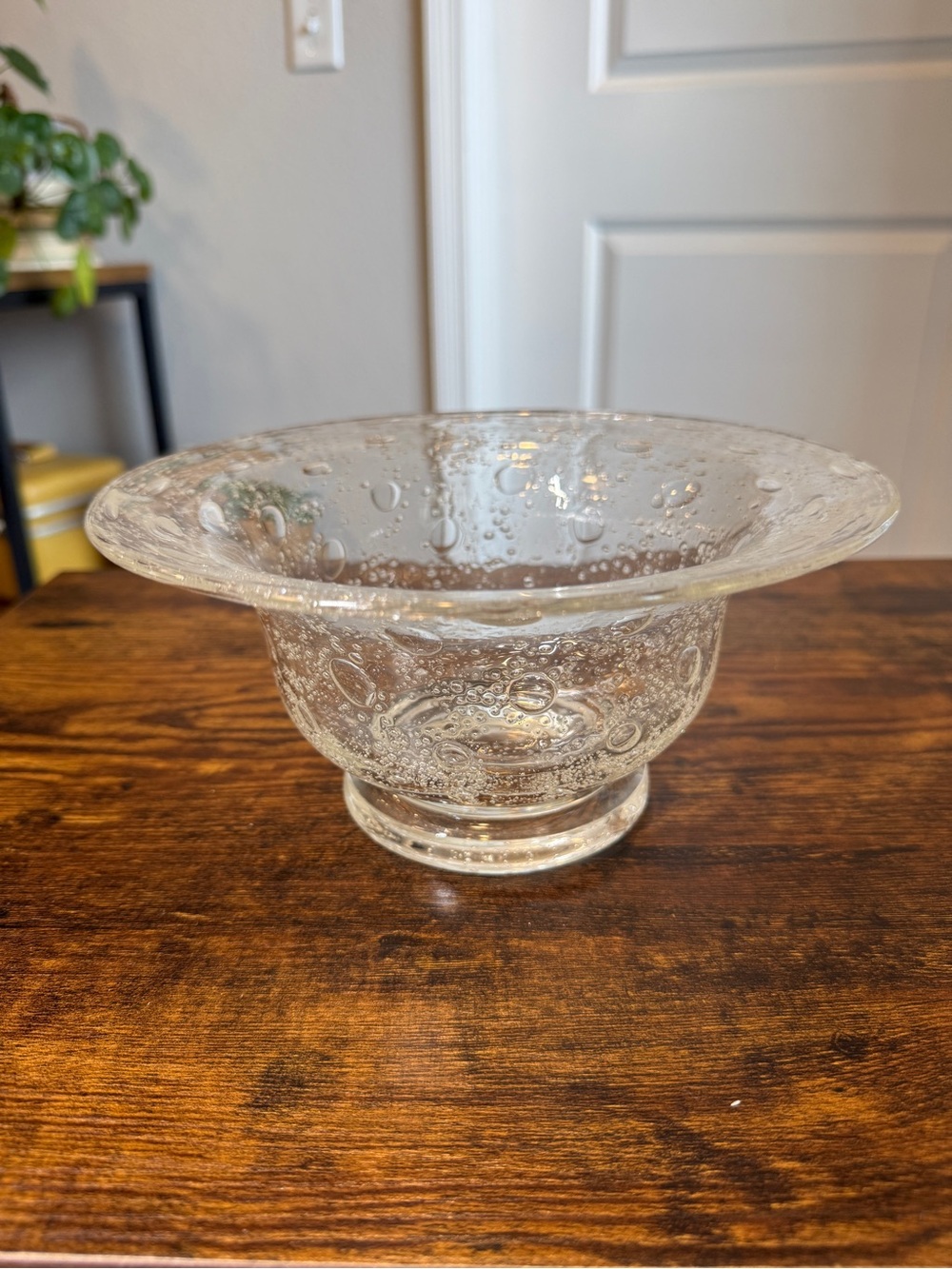 Vintage Southern Living at Home “tiny bubbles”  glass footed serving bowl